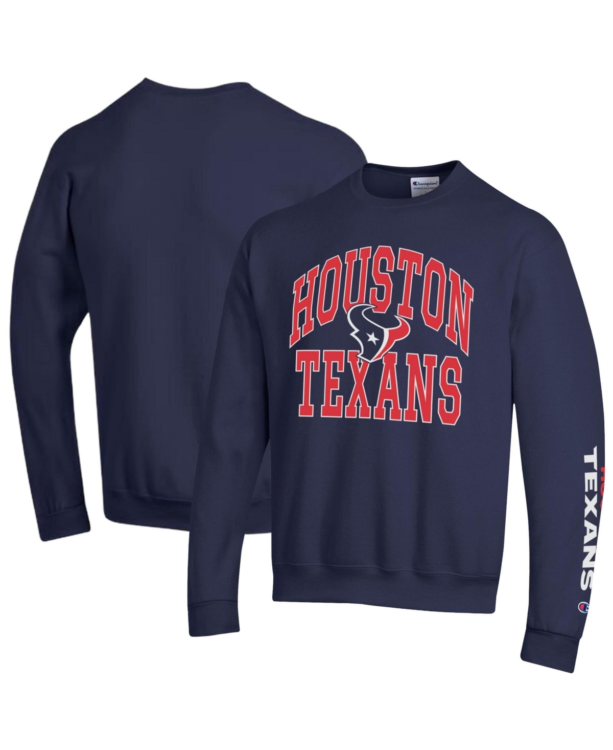 Champion Men's Navy Houston Texans Power blend Fleece Sweatshirt - Navy