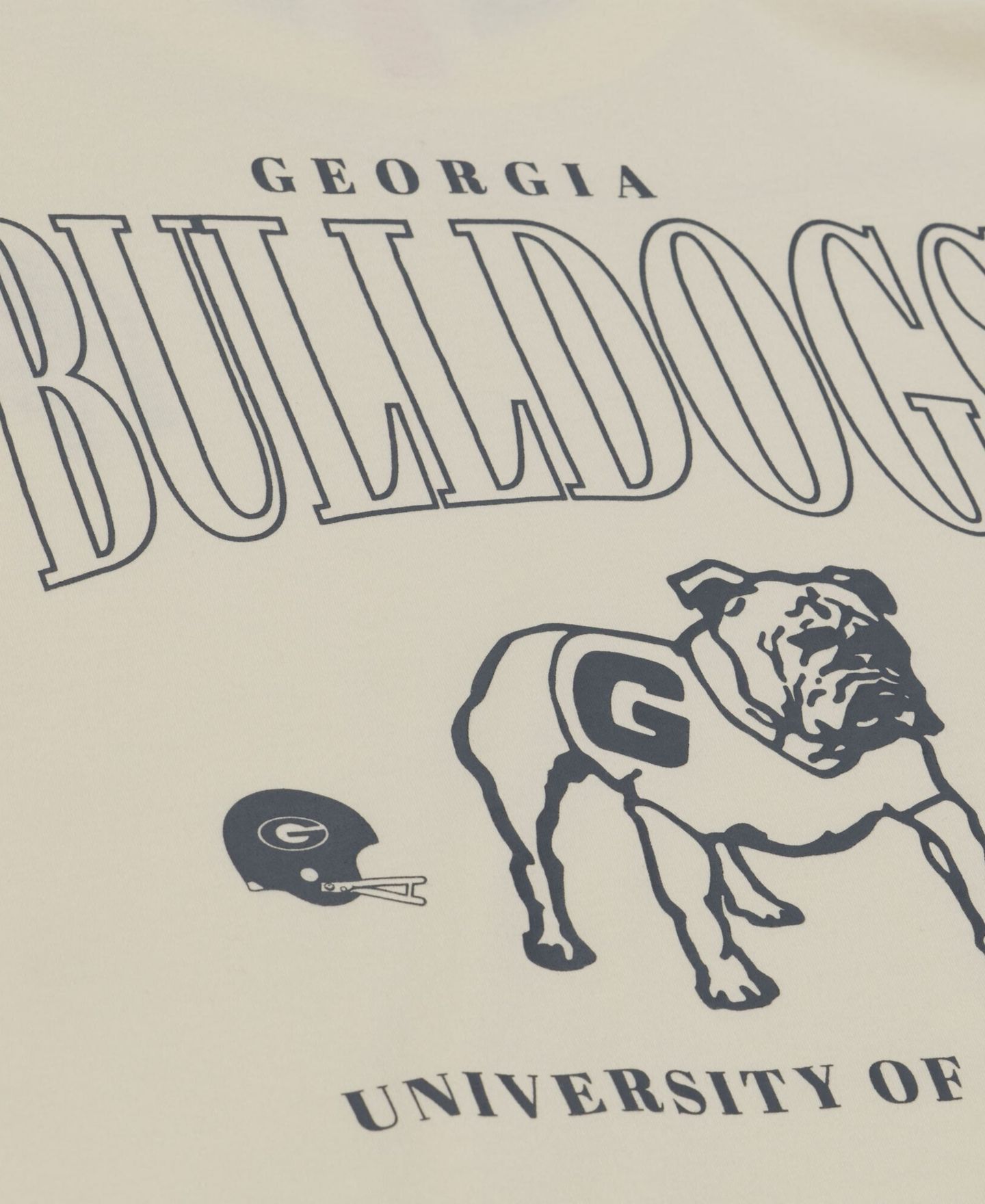 Мужская футболка Mitchell & Ness Mitchell Ness Cream Georgia Bulldogs Oversized Heritage Hue — фото 4