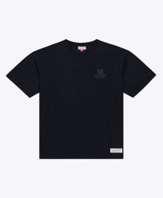 Men's Mitchell Ness Black New York Giants Core Essentials Micro Logo T-Shirt