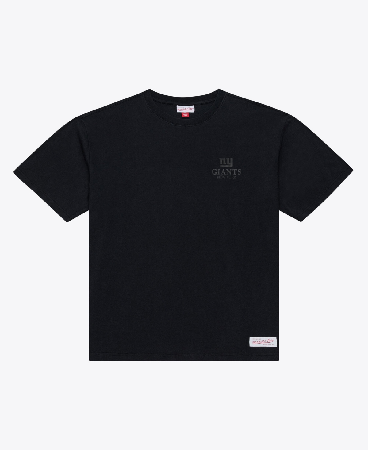 Mitchell & Ness Men's Mitchell Ness Black New York Giants Core Essentials Micro Logo T-Shirt - Black