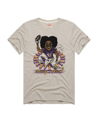 Men's and Women's Randy Moss Stone Minnesota Vikings Caricature Player Graphic Tri-Blend T-Shirt