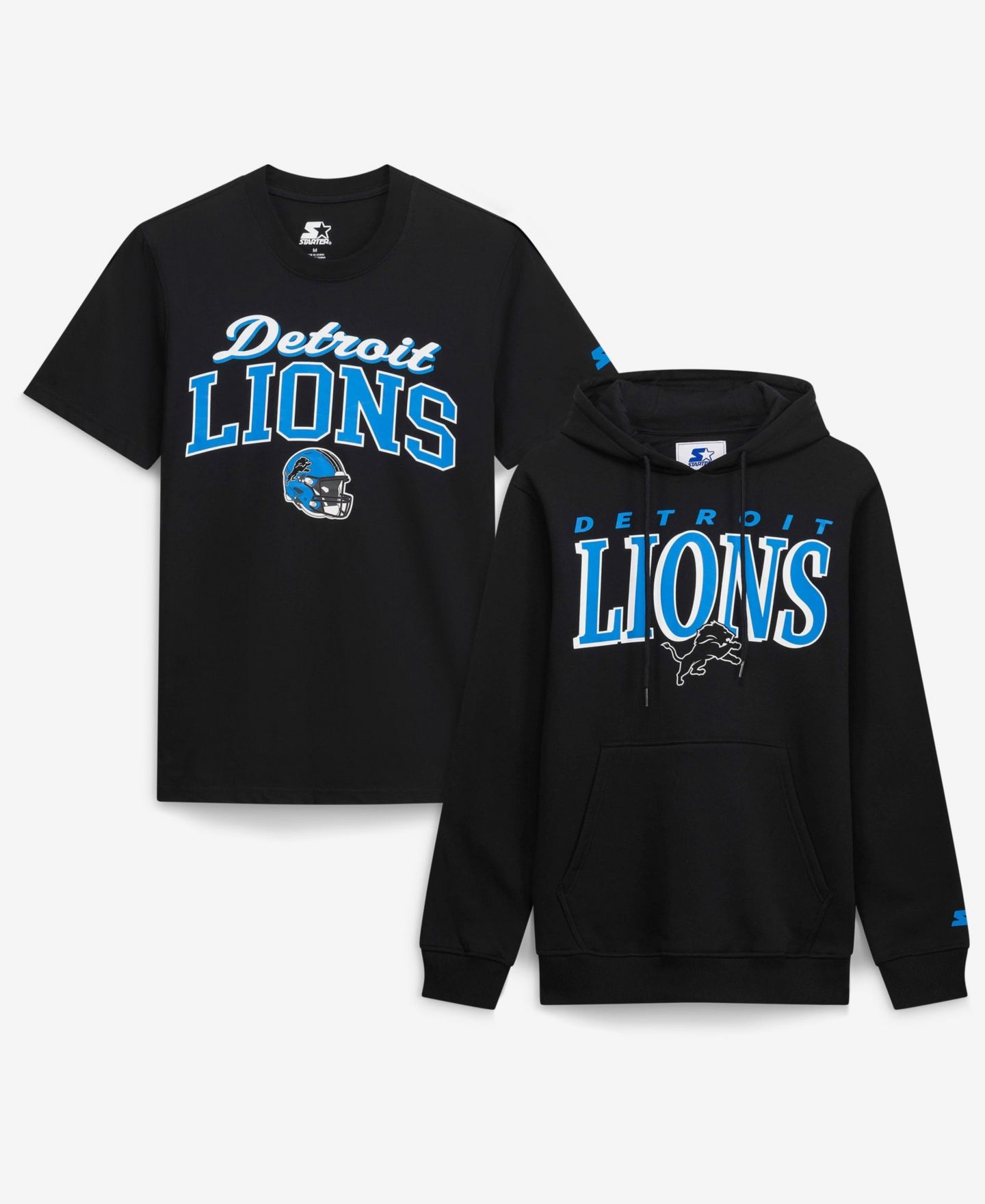 Мужские худи Starter Black Detroit Lions Vintage Logo T-Shirt Combo Pack — фото 1