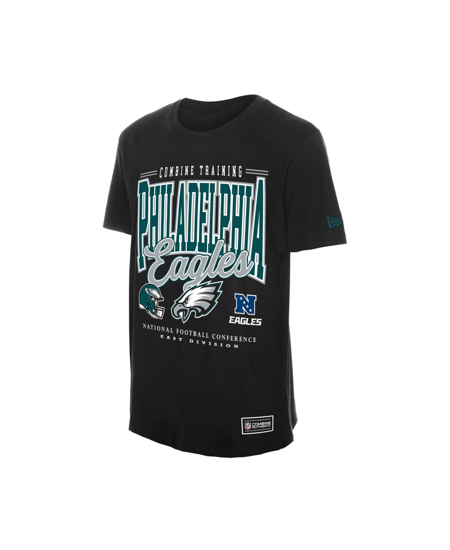Мужская футболка New Era Black Philadelphia Eagles Combine Authentic — фото 3