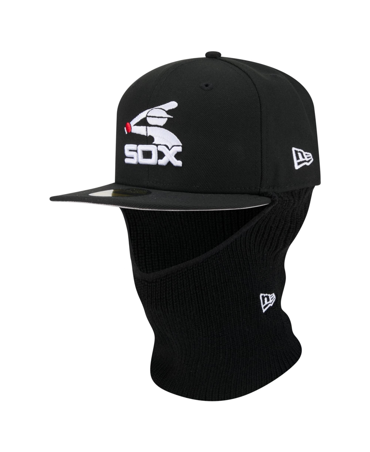 New Era Men's Black Chicago White Sox Ski Mask 59FIFTY Fitted Hat - Black