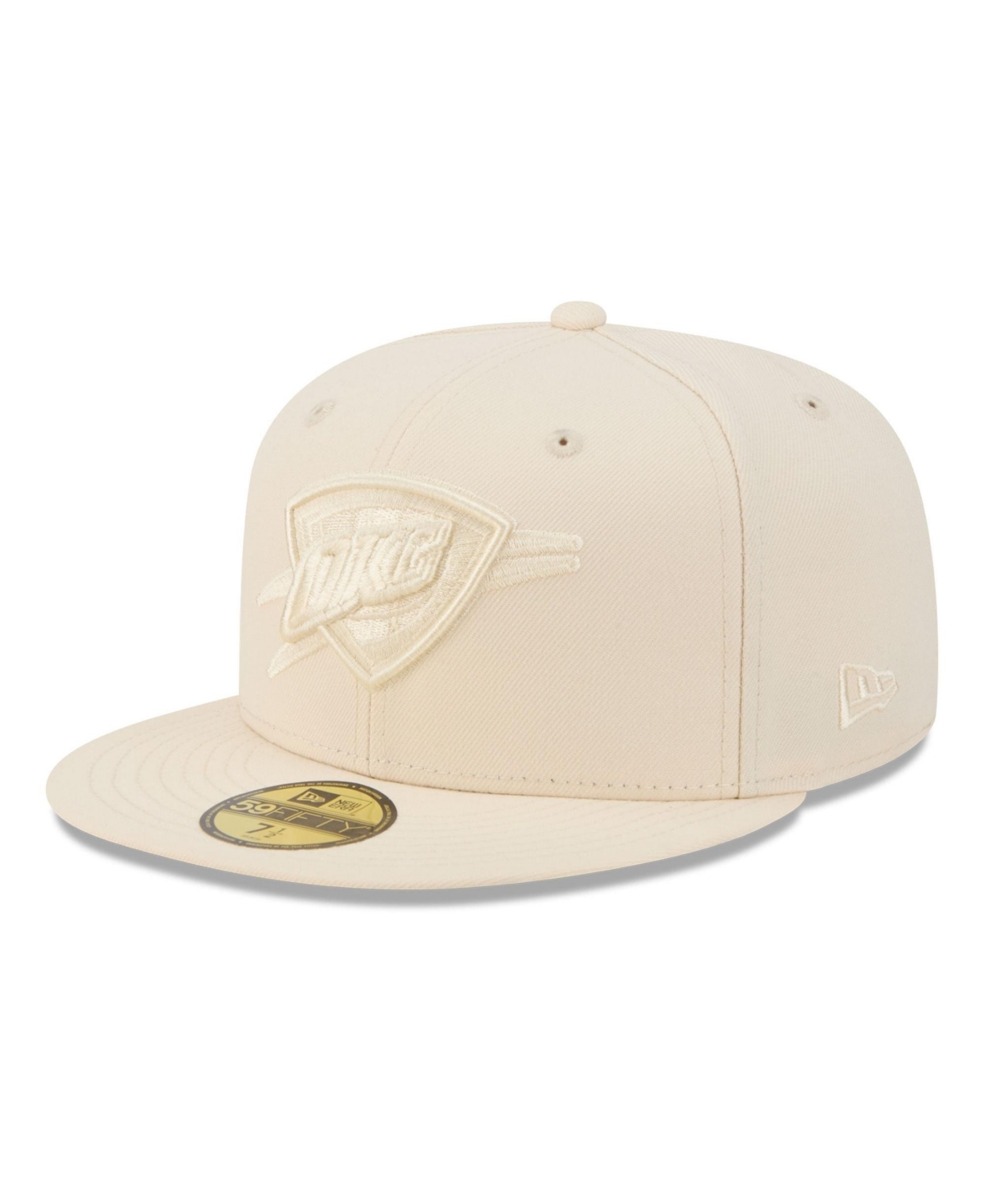 New Era Men's Cream Oklahoma City Thunder Color Pack 59FIFTY Fitted Hat - Cream