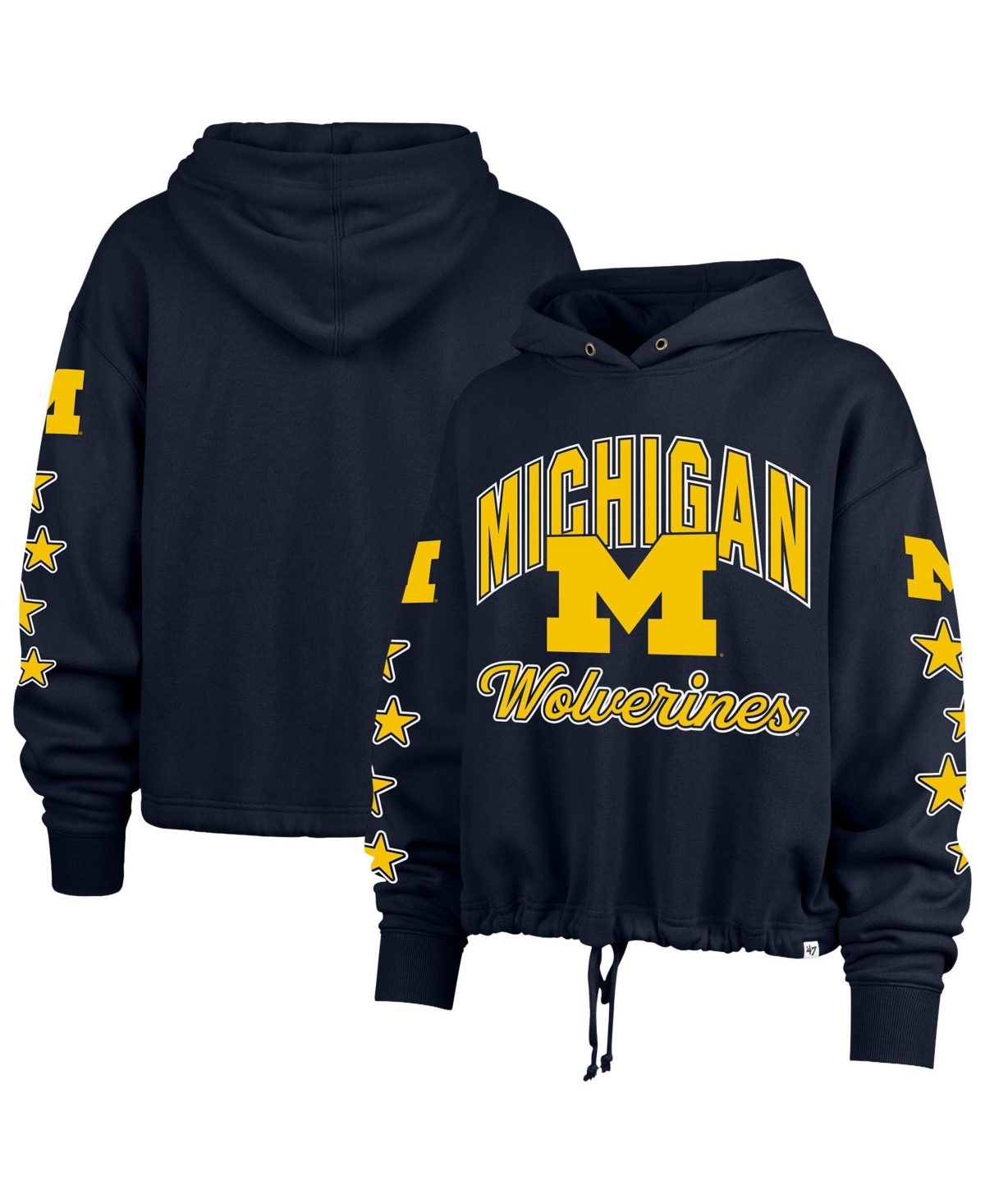 '47 Brand Women's Navy Michigan Wolverines Starry Eyed Venice Pullover Hoodie - Navy