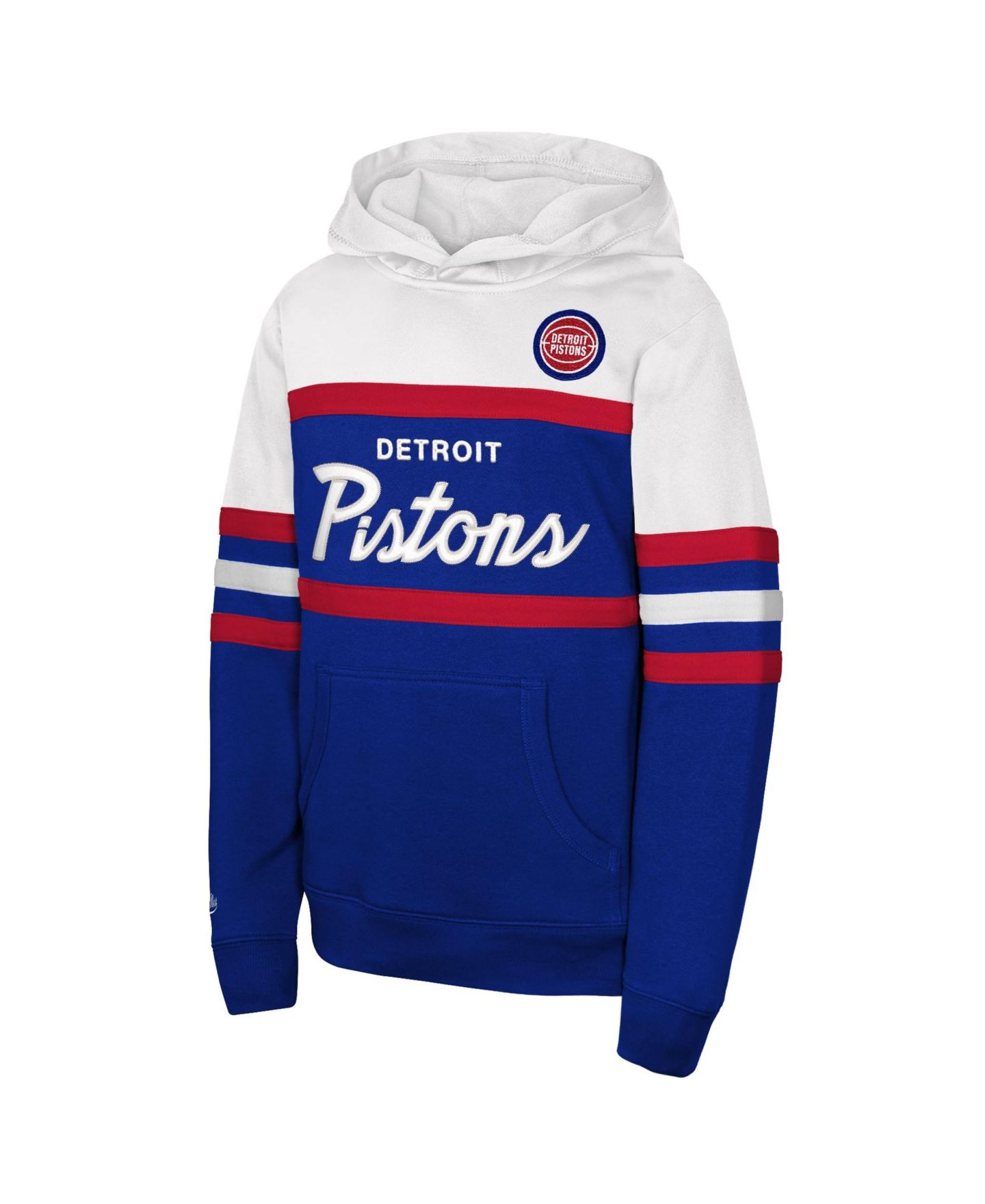 Детское худи Mitchell & Ness Mitchell Ness Royal/White Detroit Pistons Vintage Head Coach — фото 2