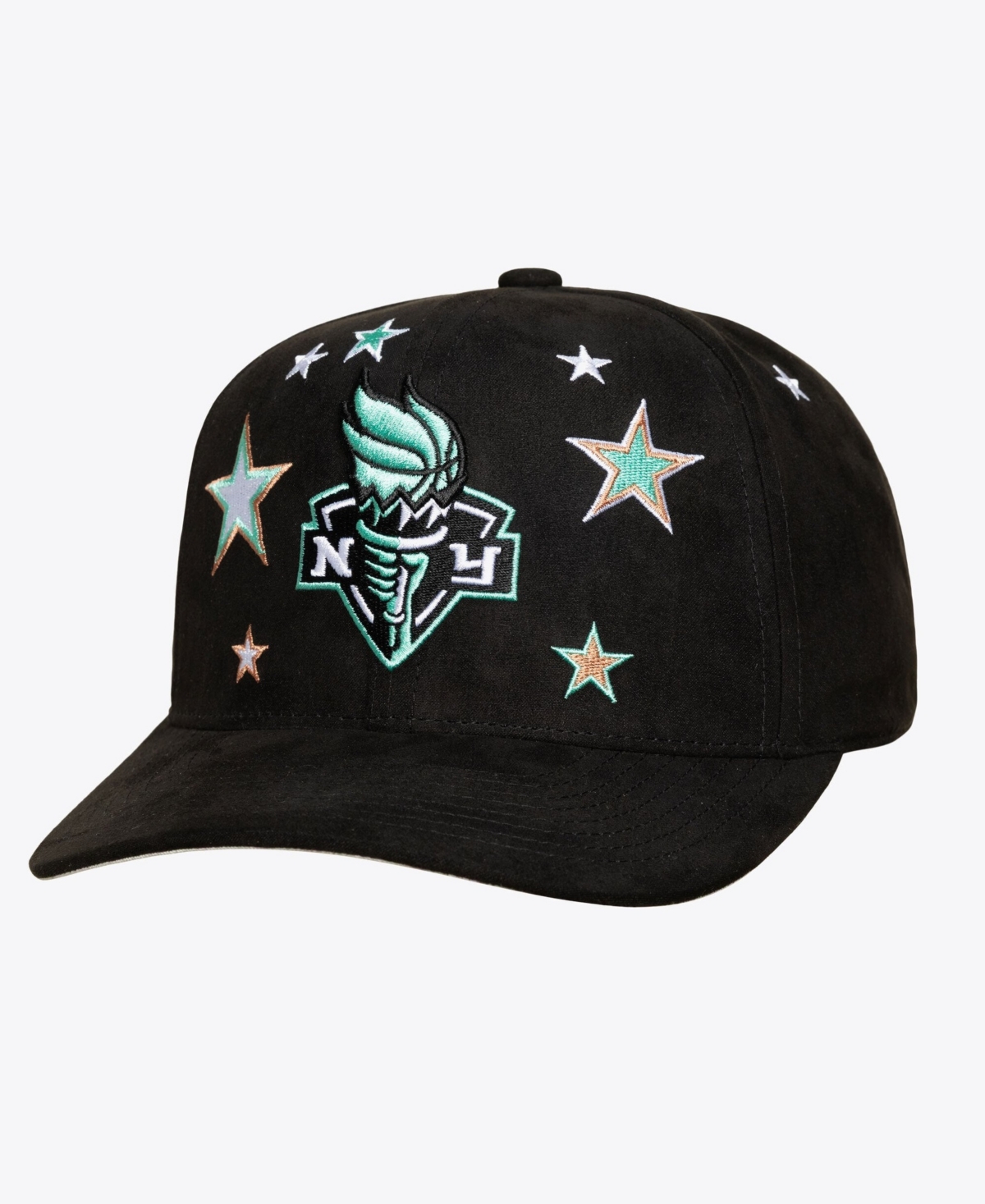 Mitchell & Ness Men's and Women's Black New York Liberty Star Splash Pro Adjustable Hat - Black