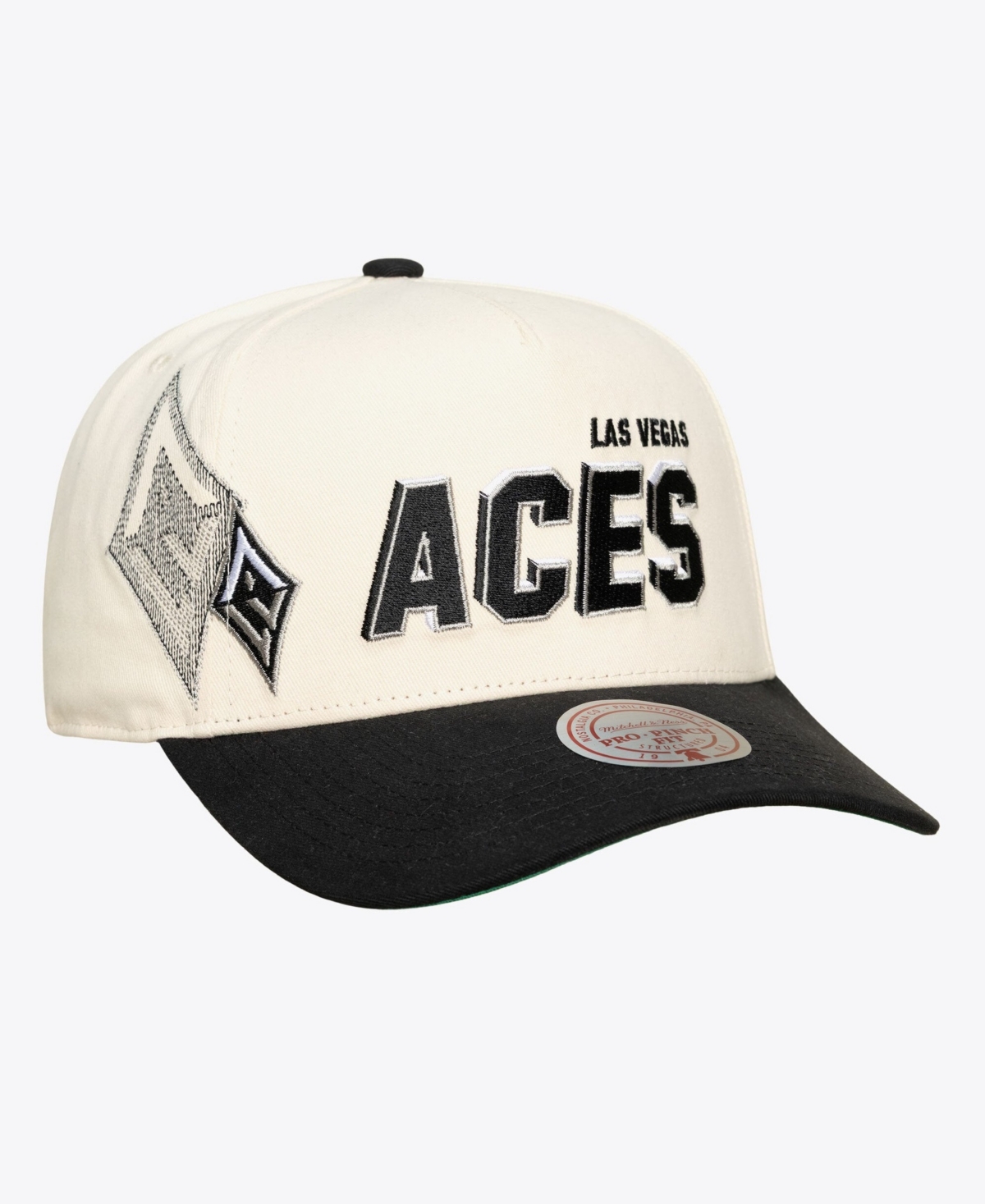 Mitchell & Ness Men's and Women's Cream Las Vegas Aces Big Time Pro Crown Adjustable Hat - Cream