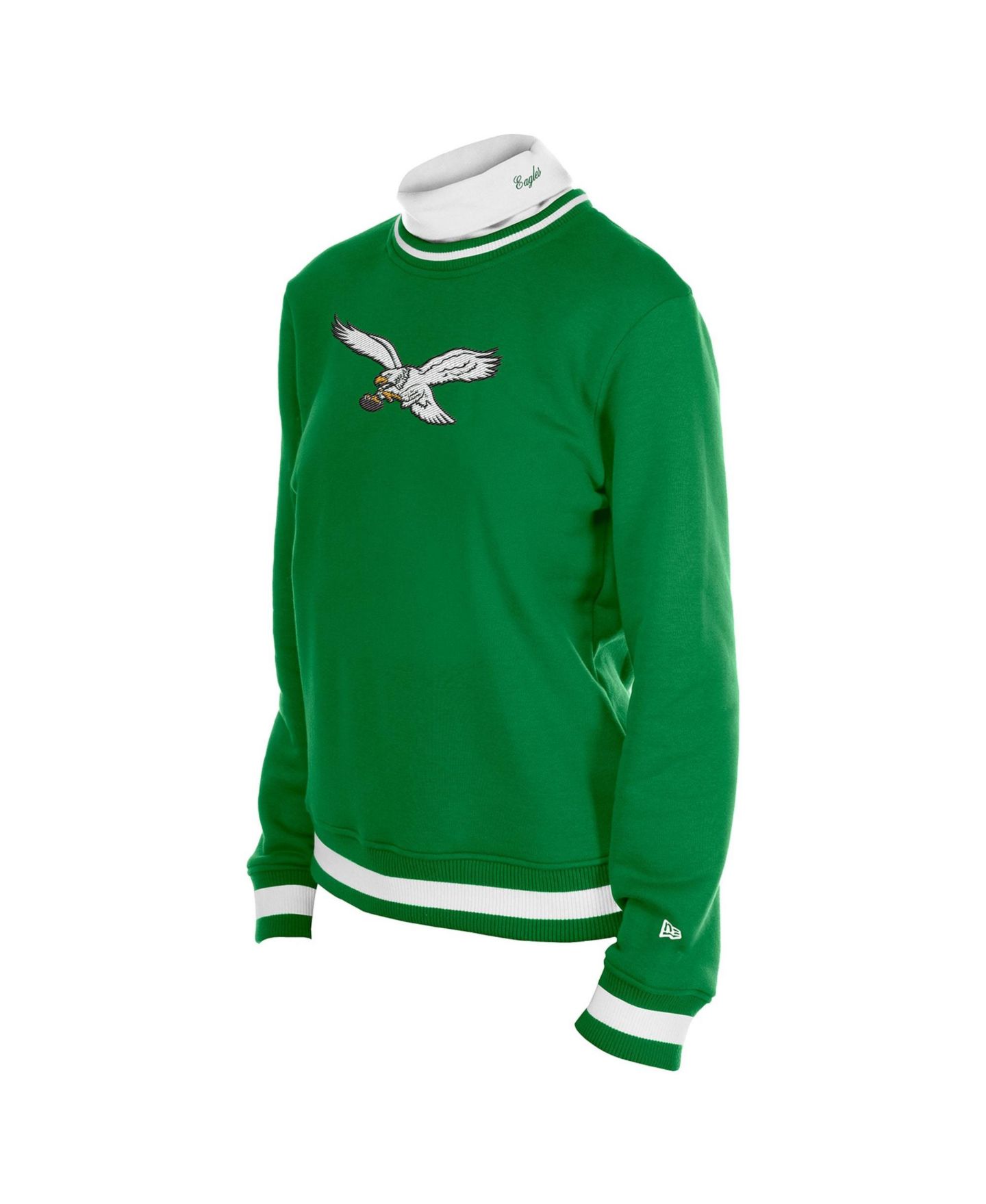 Женский топ New Era Kelly Green Philadelphia Eagles Sport Classics Turtleneck — фото 3