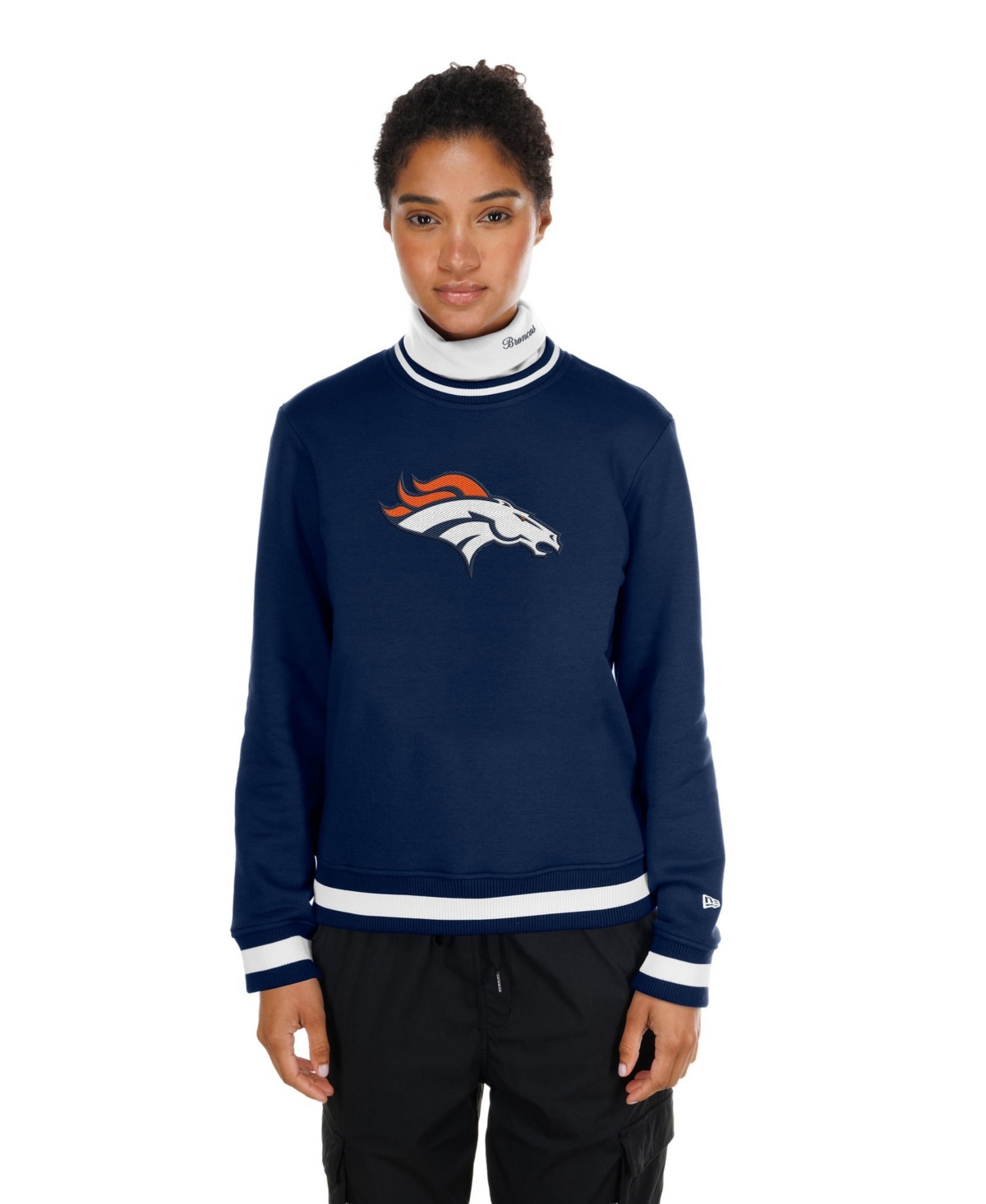 New Era Women's Navy Denver Broncos Sport Classics Turtleneck - Navy