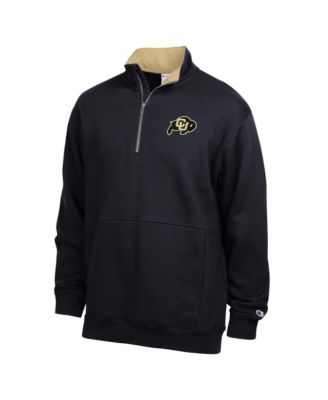Men's Black Colorado Buffaloes Fleece Quarter-Zip Pullover