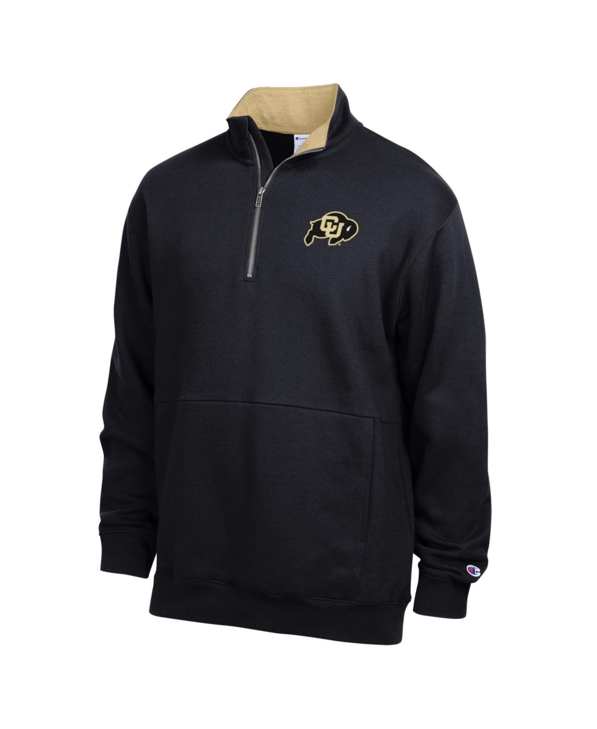 Champion Men's Black Colorado Buffaloes Fleece Quarter-Zip Pullover - Black