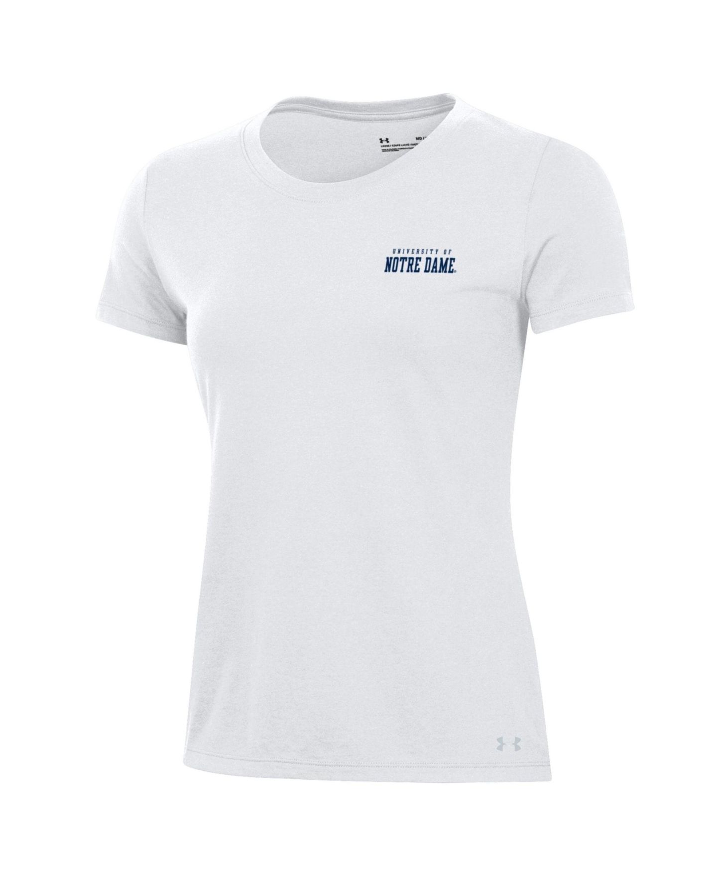 Женская футболка Under Armour White Notre Dame Fighting Irish Performance Cotton — фото 2