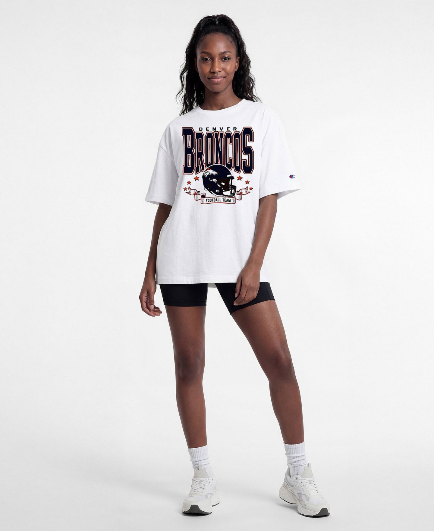 Женская футболка Champion White Denver Broncos Oversized — фото 3