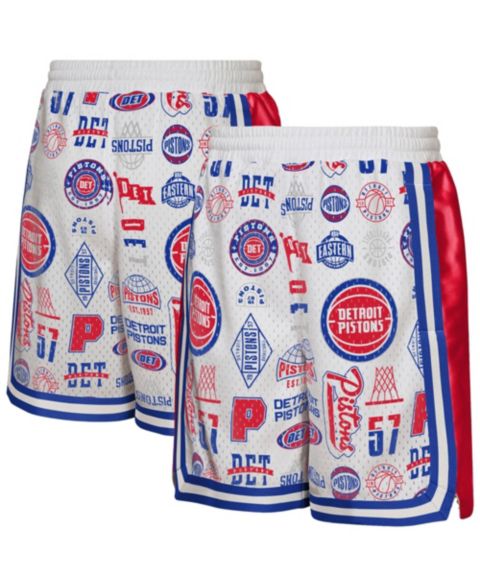 Детские шорты Outerstuff White Detroit Pistons Ball Hog Dazzle Basketball