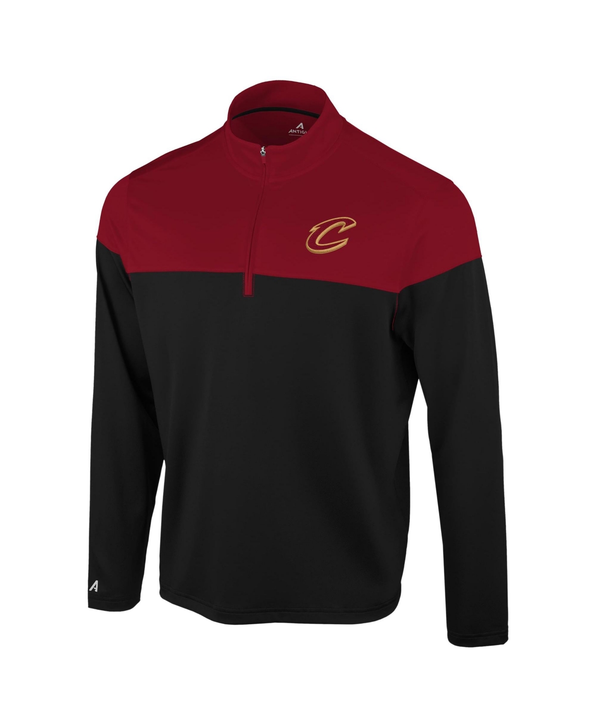 Antigua Men's Black/Wine Cleveland Cavaliers Hinder Quarter-Zip Pullover - Black, Wine