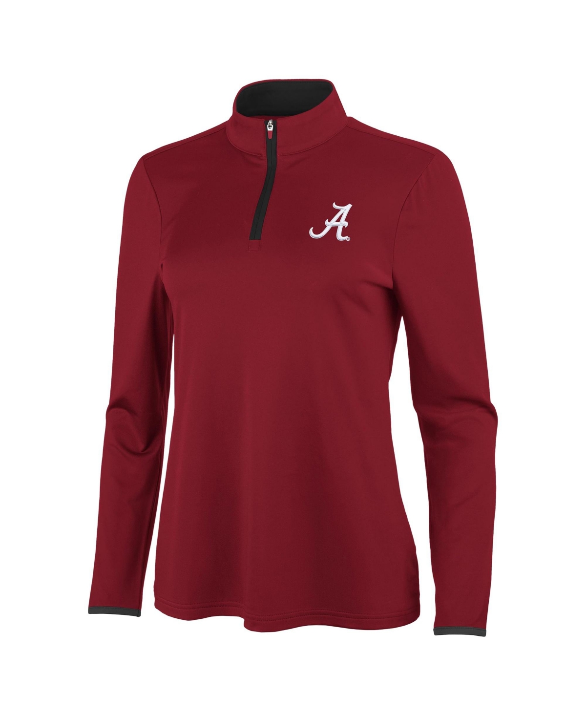 Antigua Women's Crimson/Black Alabama Crimson Tide Brink Quarter-Zip Pullover - Crimson, Black