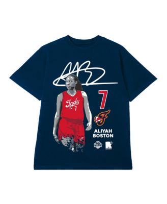 Men's and Women's Aliyah Boston Navy Indiana Fever Player Graphic T-Shirt
