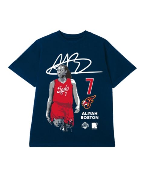 Футболка Round21 Aliyah Boston Navy Indiana Fever Player Graphic