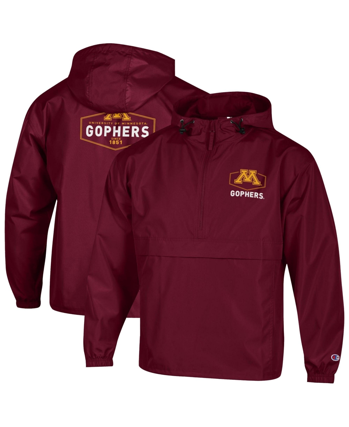 Champion Men's Maroon Minnesota Golden Gophers Delay Packable Half-Zip Jacket - Maroon