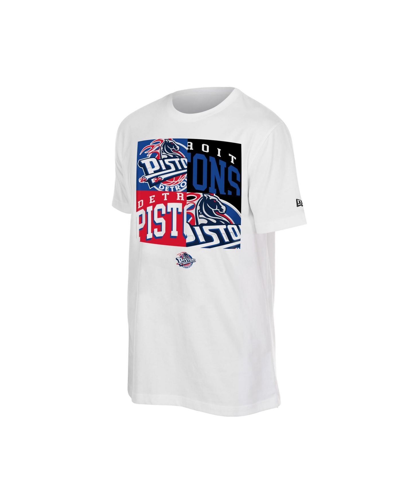 Мужская футболка New Era White Detroit Pistons Block Logo — фото 3