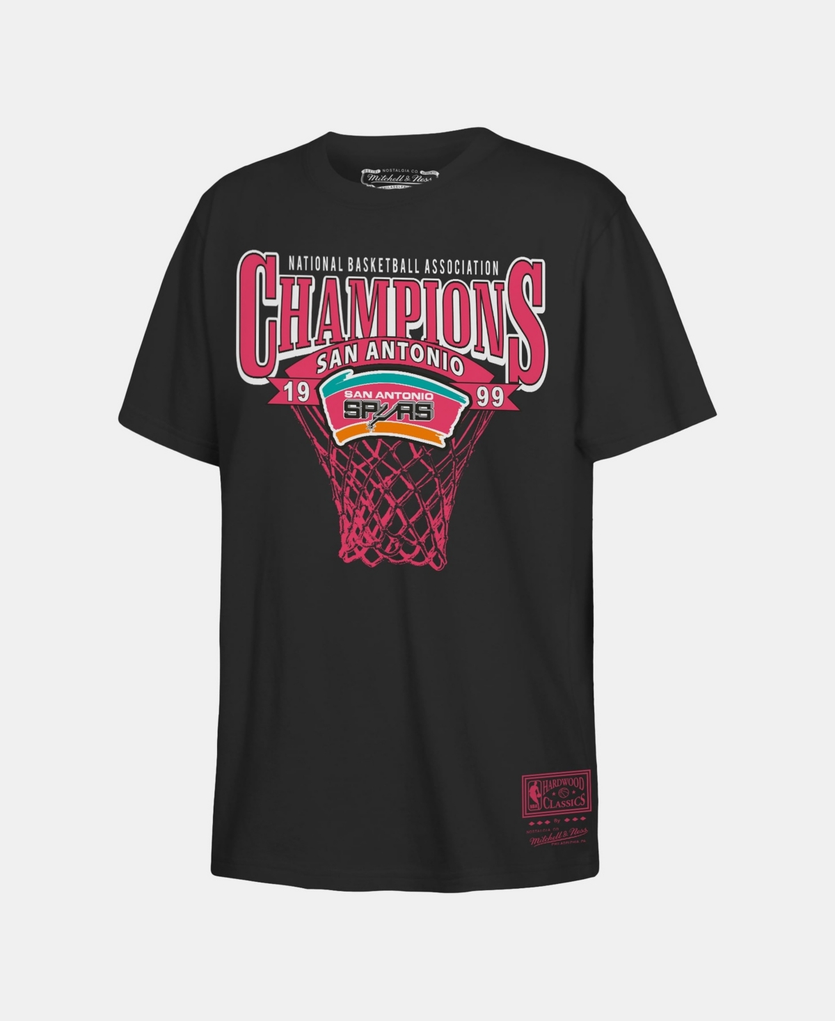 Mitchell & Ness Big Boys' and Girls' Black San Antonio Spurs 1999 Nba Champions T-Shirt - Black