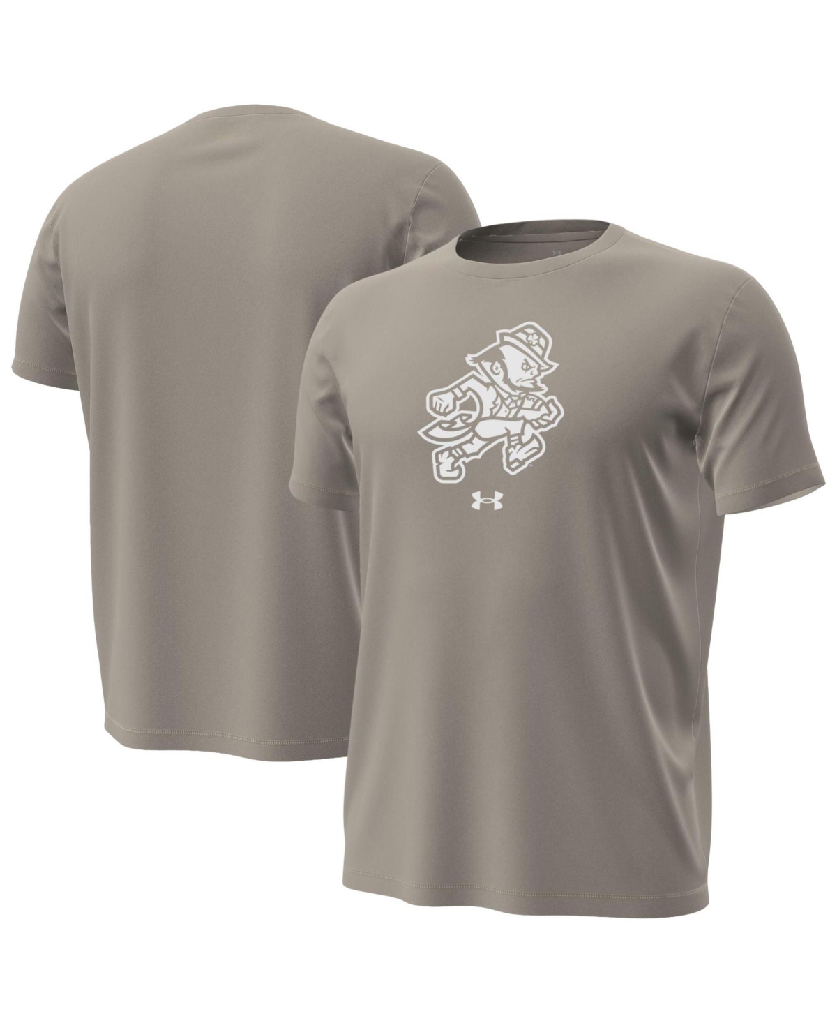 Under Armour Men's Stone Notre Dame Fighting Irish Inline Core T-Shirt - Stone