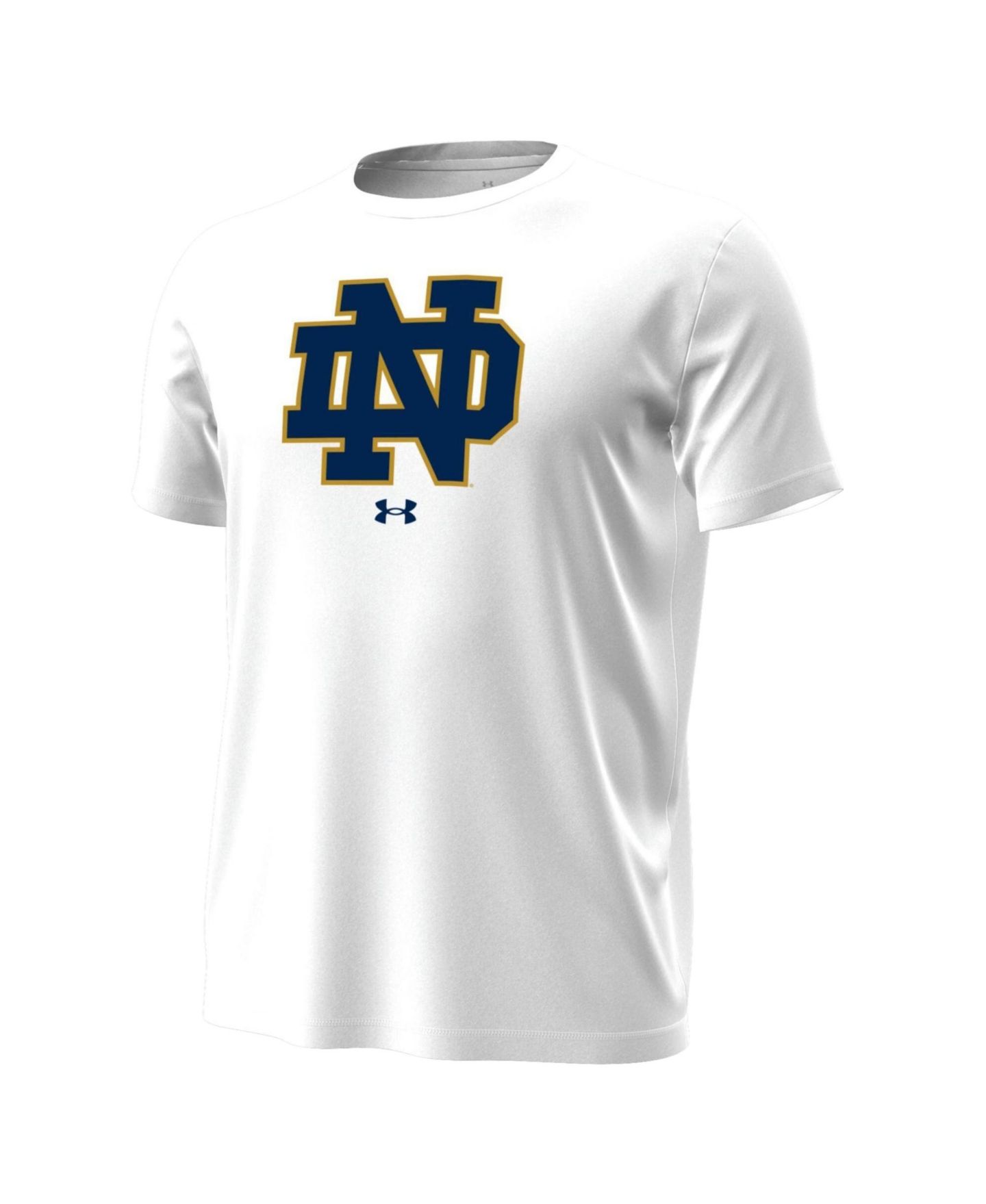 Мужская футболка Under Armour White Notre Dame Fighting Irish Primary Tech Stretch — фото 2