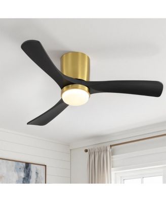 42-in Minimalist 3-Blade Flush Mount Ceiling Fan with Light Remote Control and Timing Function