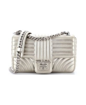 Medium Chain Flap Shoulder Bag Diagramme Quilted Leather