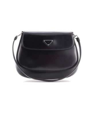 Small Cleo Flap Shoulder Bag Spazzolato Leather