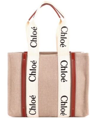 Medium Woody Tote Canvas with Leather