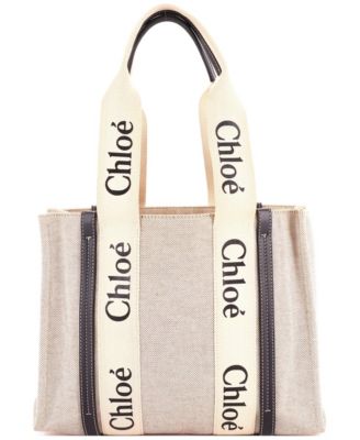 Medium Woody Tote Canvas with Leather