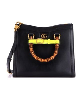 Small Diana NM Bamboo Handle Tote Leather