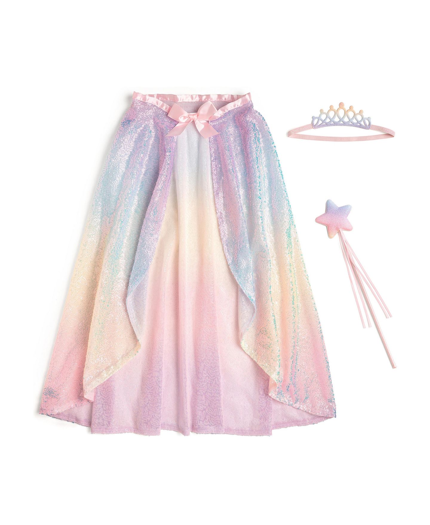 Комплекты Sweet Wink Rainbow Dream Cape, Wand and Tiara Headband, 3-Piece Set для девочек, цвет: Розовый — фото 1
