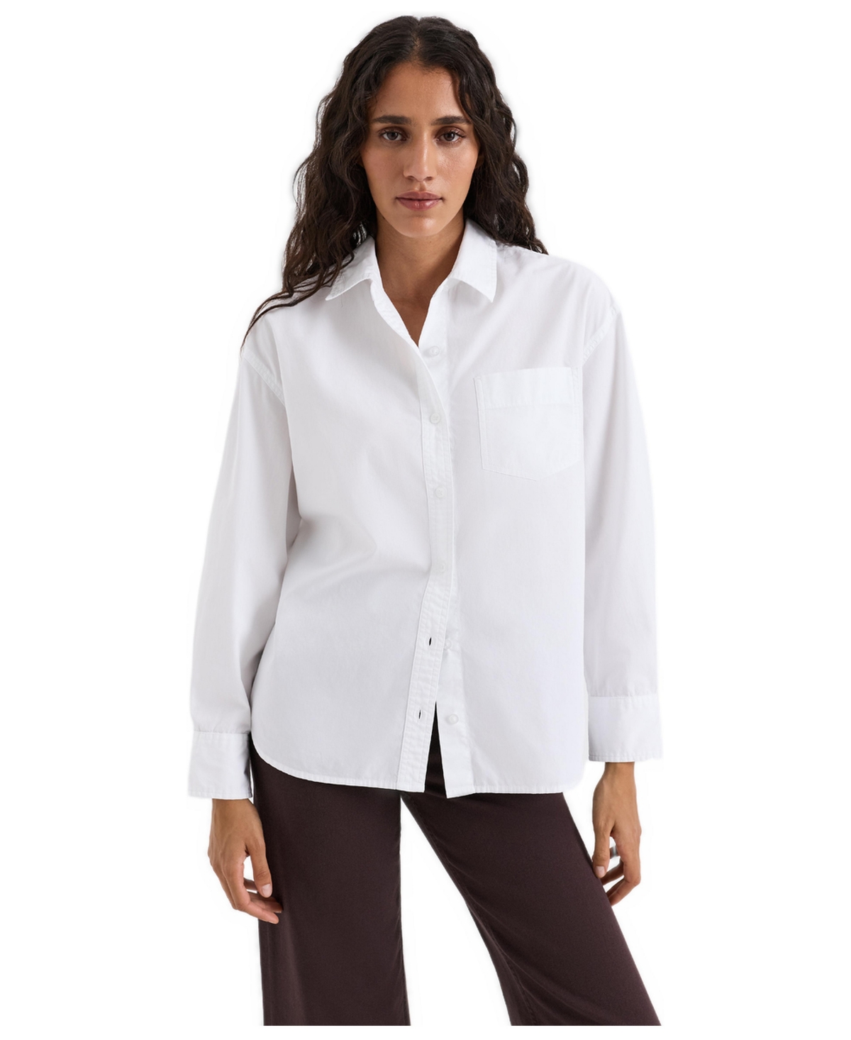 Pact Women's Perfect Organic Cotton Poplin Shirt - White