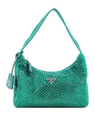 Mini Re-Edition 2000 Hobo Crystal Embellished Satin