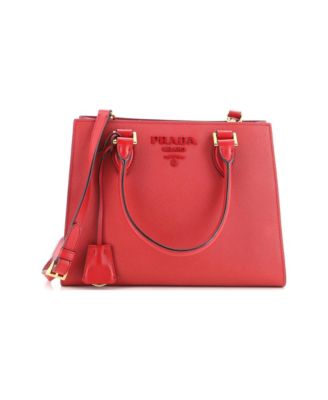 Small Convertible Open Tote Saffiano Leather