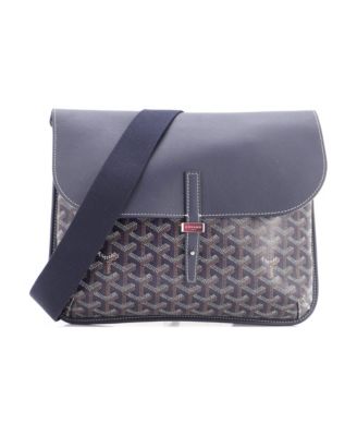 Coursier Messenger Bag Coated Canvas and Leather