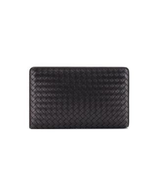Agenda Frame Clutch Intrecciato Leather
