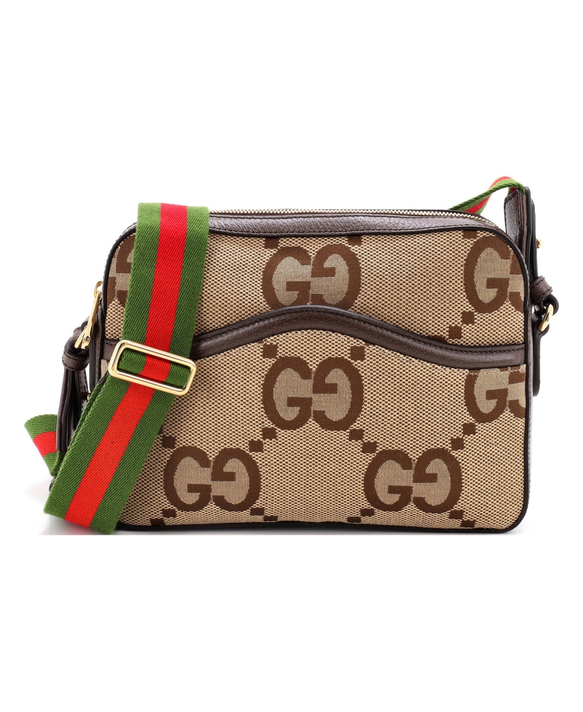 Pre-Owned Gucci Messenger Bag Jumbo Gg Canvas - Brown