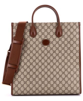 Vertical Interlocking G Tote GG Coated Canvas