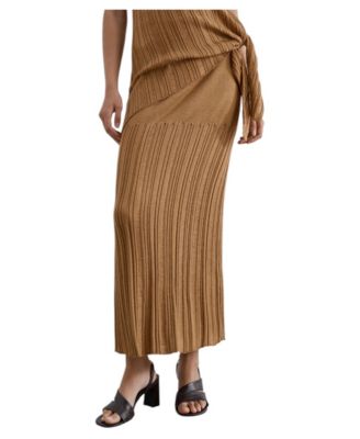 Women's Long Openwork Knit Skirt