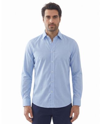 Men's Printed Four-Way Stretch Long-Sleeve Sport Shirt