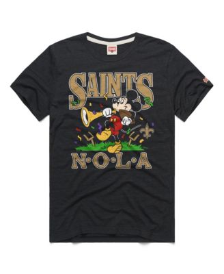 Men's and Women's Charcoal New Orleans Saints Mickey T-shirt