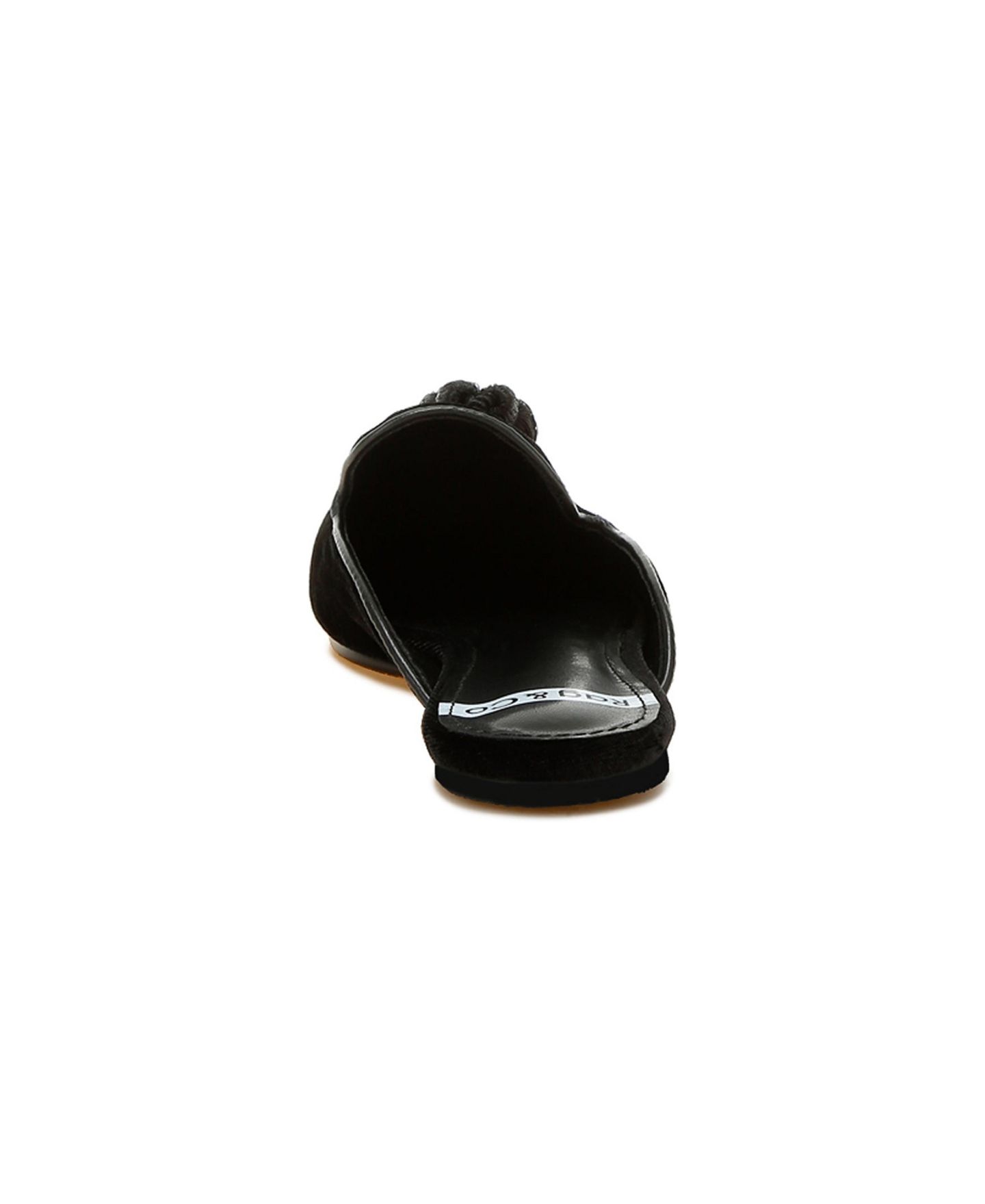 Женские сабо Rag & Co Cardinal Tassel Detail Velvet, цвет: Чёрный бархатный — фото 5