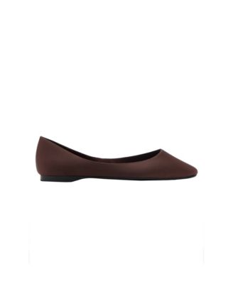 Women's Square-Toe Satin Ballet Flats