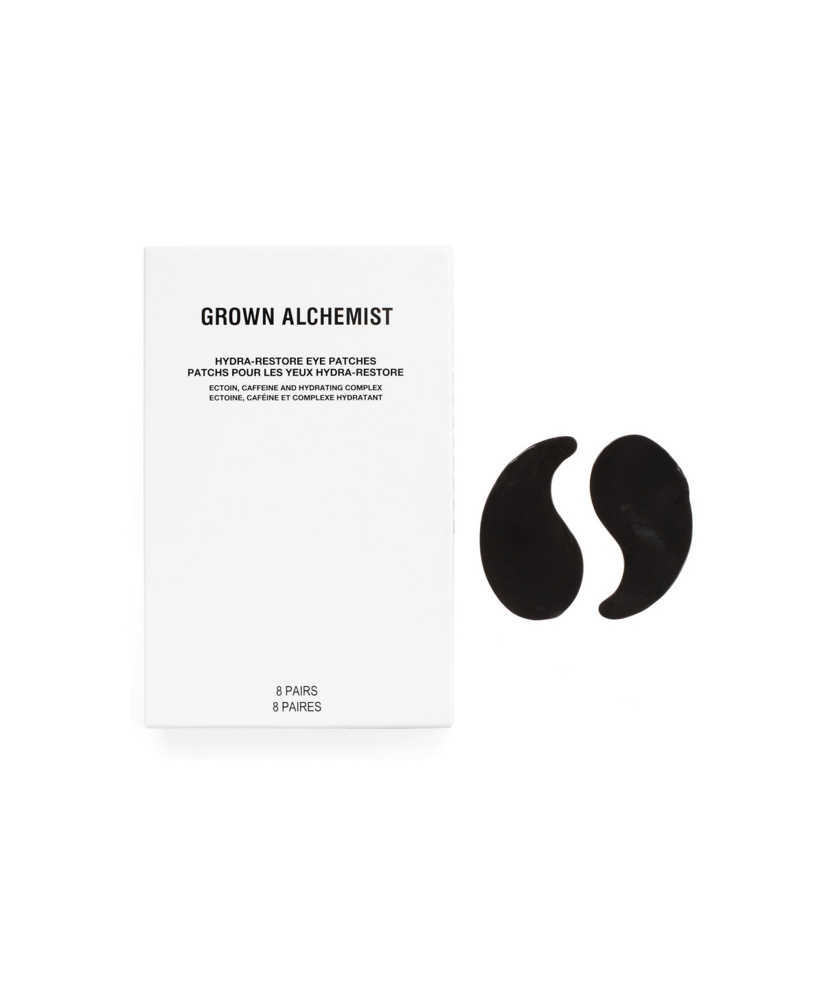 Grown Alchemist Hydra-Restore Eye Patches - Translucent pale beige patches.
