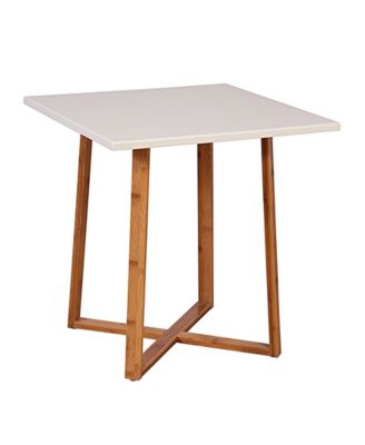 18" Square Wood Designed End Table